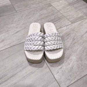 NEW - White Platform Sandals